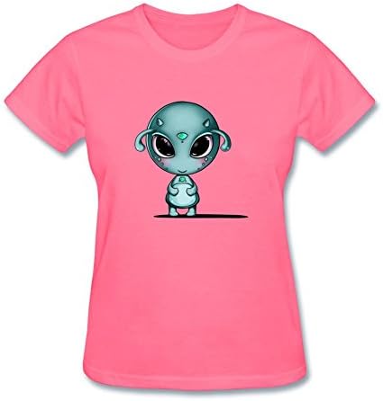 Jocersen Women's Cartoon Green Cute Monster Fashion Short Sleeve T-Shirt S