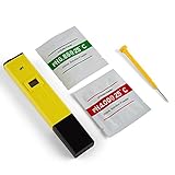 ANTFEES Handheld pH Pen Tester Digital 0.1 pH High Accuracy Pocket Size pH Meter 0-14 pH Measurement Range (Yellow)