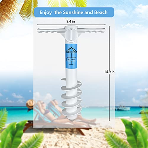 REFFU Heavy Duty Beach Umbrella Sand Anchor, Umbrella Holder Stand with