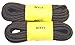 54 Inch Brown-Black Rugged Polyester Hiking Boot Laces Shoelaces (2 Pair Pack)