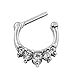 D&M Jewelry 12pcs-24pcs Stainless Steel U-Shape Horseshoe Nose Rings 16g Septum Piercing Ring (9PCS: Gauge:14g(1.6mm))