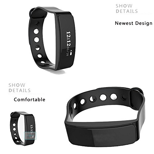 L@YC Fitness Tracker Waterproof Activity Pedometer Wristband Sleep Monitor Bluetooth 4.0 Smart Bracelet for Android iOS Phones, Orange