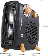 Russell Hobbs 1.8kW Electric Heater Retro Wood Effect Black RHRETHFH1001WDB view 11