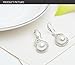 OUFO Necklace and Earrings Jewelry Silver Plated Set for Women 1920s Faux Pearl Pendant Sets for Wedding