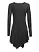 Made By Johnny MBJ WT737 Womens Long Sleeve Handkerchief Tunic XXXL Heather_Charcoal