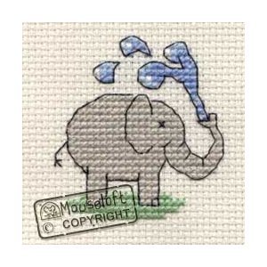 Mouseloft Mini Cross Stitch Kit - Playful Elephant, Stitchlets Collection