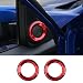 Thenice for 10th Gen Civic Door Audio Speaker Rings, Anodized Aluminum A-Pillar Loudspeaker Decorations Circle Trims for Honda Civic 2016 2017 2018 2019 -Red primary