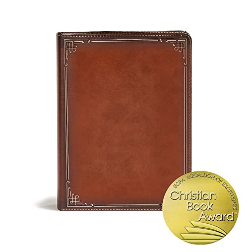 CSB Ancient Faith Study Bible, Tan LeatherTouch, Black Letter, Church Fathers, Study Note Commentary, Articles, Profiles, Easy-to-Read Bible Serif Type