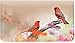Tranquil Birds Personal Leather Checkbook Cover for Top Tear Personal Checks