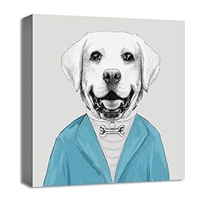 Animal in Home Dress Painting Artwork for Home Framed