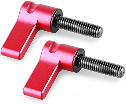 M5 Wing Nut Screw for Rod Block, 15mm Railblock, 19mm Rod Block, Quick Release Clamp (Pack of 2 in Red)