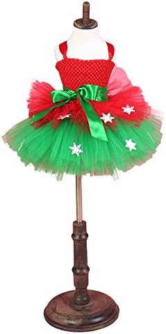 Love Millie Girls' Christmas Red Green Layered Tutu Pageant Dress S