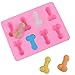 [Pack of 2] Halloween Willy Penis Ice Cube Tray Baking Jelly Mould Happy Hen Night Party Chocolate Maker Novelty Gift Fun