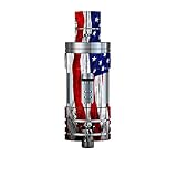 Skin Decal Vinyl Wrap for Smok TFV4 Tank Vape Mod Box / American Flag on Wood