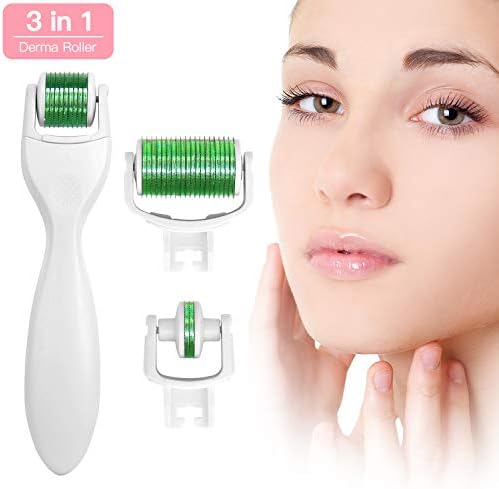 3 in 1 Dermar Roller set 0.25mm 540 Micro-Needle Roller For Face and Body Microdermabrasion Exfoliating Roller Skin Care Tool -Includes Storage Case