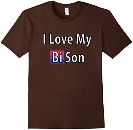 Men's I Love My Bi Son - Pride Relaxed Fit TShirt Large Brown