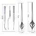 Boao 5 Pieces Stainless Steel Cooking Tweezers Precision Tongs with Precision Serrated Tips and Multi-use Decor Precision Culinary Drawing Spoons for Plates Decorating