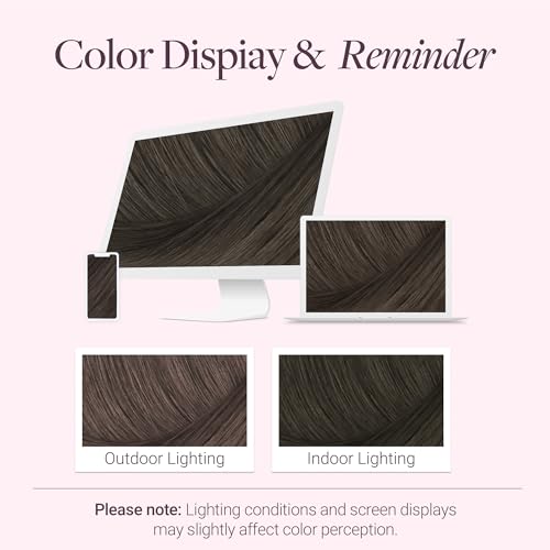 GOO GOO Adhesive Hair Extensions Natural Hair, 45 cm 120 g 7pcs, 1C Mocha Brown, Real Natural Human Hair Extensions