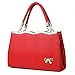 YINGPEI Women's Top Hand Handbags Burgundy PU Leather