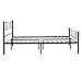 Metal Bed Frame Full Size, Yanni 10 Legs Mattress Foundation Two Headboards Black Platform Bed Frame Box Spring Replacement, Black