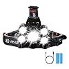 LED Hoofdlamp, Yizhet 5LED Hoofdzaklamp 6000 lumen LED Hoofdlamp USB Koplamp Waterdicht, USB Oplaadbare Koplamp Hoek Van…