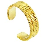 Yellow Gold Bold Milgrain Toe Ring (10K Gold)