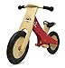KinderfeetsClassic Chalkboard Wooden Balance Bike, Kids Training No Pedal Balance Bike, Red