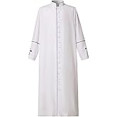 Men's Clergy Cassock Church Minister Robe Vestment for Pastor