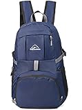 Hopsooken 30L Ultra Lightweight Travel Water Resistant Packable Backpack for Hiking Cycling Sports Daypack Backpack / Ultralight and Handy + (Darkblue)