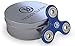 New 2017 BLUE Tri Hand Spinner Fidget Toy Game from DolKra Removable Bearing Rounded Edges Ultra Durable High Tech Increase Focus - Stress Relief - ADHD and Anxiety - twiddle desk fidget toy