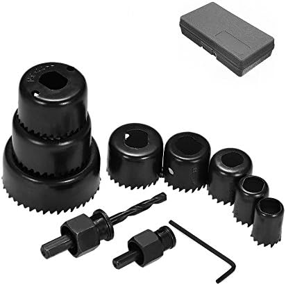 Set of 11 DIY Hole Saw Set, 19-64mm Wood Thin Metal Sheet Thin Alloys Cutting Tool for Wood, PVC board, Plastic Plate Drilling, with one Storage Case