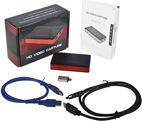 USB 3.0 HDMI HD Game Video Capture Card 1080P 60FPS Game Recorder Box Device Live Streaming for Windows Linux Os X System Xbox 360,Wii U,PC