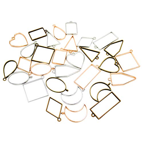 3 Boxes Natural Real Dried Flower Dry Flowers Nail Stickers Colorful with 30PCS Hollow Bezel Trays, Tweezers, for Epoxy Resin Casting Molds, Nail Art, DIY Making Craft, Nail Decals (Set 1)