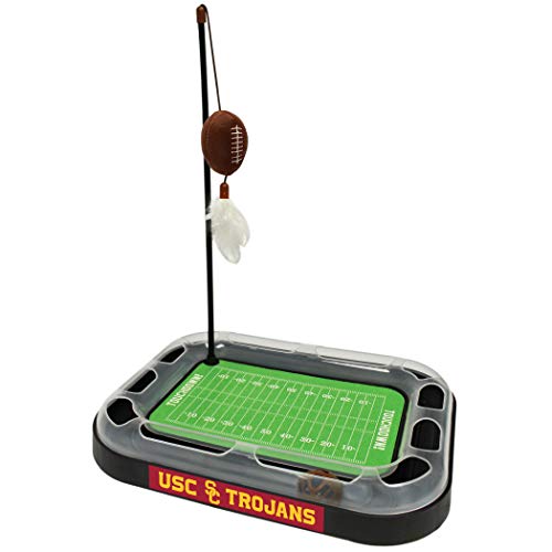 Pets First Cat Scratching Toy NCAA USC Trojans Football Field Cat Scratcher Toy…