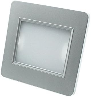 Biubiuji Wall Lamp Led Staircase Lamp 100V-240V 2W Square Embedded Stepper Lamp with Light 90Mm Size Wall Lamp,Silvery,Warm White [Energy Class A+]