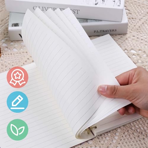 Koogel 4 Stück Spiral Notizbuch A5, 80 Blatt Blau Hardcover Spirale Notizblock College liniert Tagebuch für Damen und Herren Arbeit Büro Schule