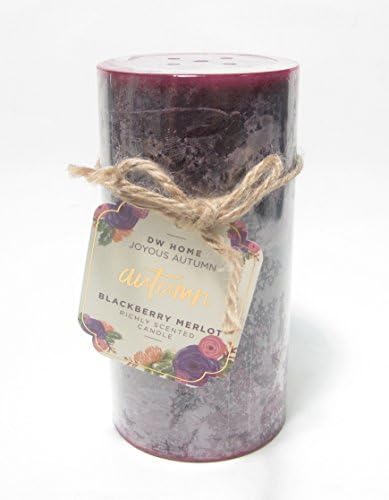 DW Home Decoware Richly Scented Pillar Candle 3 x 6" Joyous Autumn Collection --- Blackberry Merlot