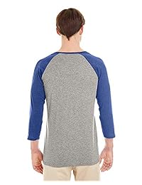 Jerzees Mens Dri-Power Active Triblend camiseta de raglán de béisbol (601RR)