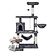 Yaheetech 63.5in Multi-Level Cat Tree Tower Condo with Scratching Posts, Platform & Hammock, Cat Activity Center Play Furniture for Kittens, Cats, and Pets