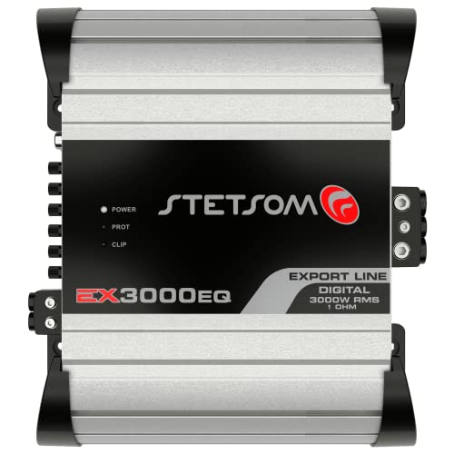 Stetsom EX 3000 EQ 1 Ohm Mono Car Audio Amplifier, 3000.1 3K Watts RMS