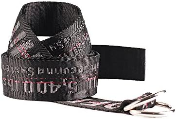 Ya Jin Women Embroidery Casual Long Canvas Belt with Double D-Ring Buckle