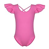 TFJH E Little Girls' Fly Sleeve Dance Gymnastics Top Dress Ballet Loetard