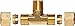 Anderson Metals Brass Tube Fitting, Tee, 1/4