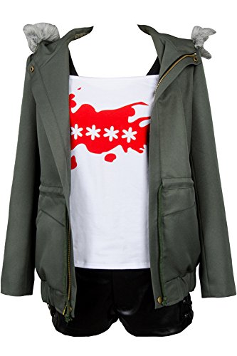 Cosplaysky Persona 5 Costume Futaba Sakura Shirt Coat Jacket Small Green