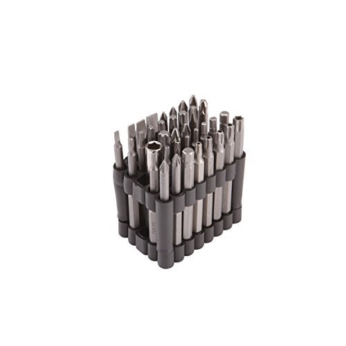 36 Piece 3 Inch Screwdriver Bit Set with Storage Case; 1/4