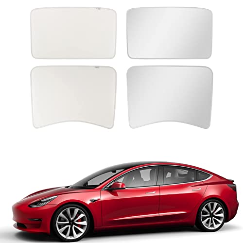 Photo 1 of BASENOR Tesla Model 3 Sunshade Front & Rear Glass Roof Sun Shades Top Window Sun Protection for 2017-2020 Model 3 Interior Accessories Grey