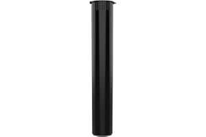 Dragon Chewer 116mm CR Plastic Packaging Pop Top Tubes - Child Resistant Travel Holder Vial Containers - 500 qty (Black)