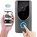 Wireless Doorbell Smart Door Bells Home Security Bell Camera with Battery, Real-Time Video and Two-Way Night Vision PIR Motion Detection（720P）