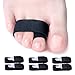 Welnove Toe Wraps Cushions Splints 6 Pcs Elastic Toe Straightener Bandages Relieve Pain from Broken-Crooked-Claw-Overlapping-Bent-Hammer Toe for Men and Women