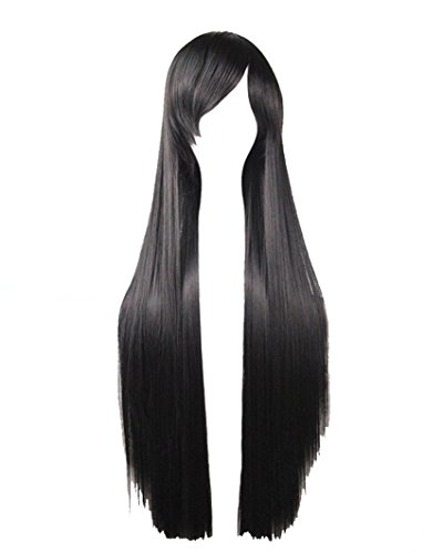 KUPARK Women's 80cm Long Straight Anime Cosplay Wig Party Wigs